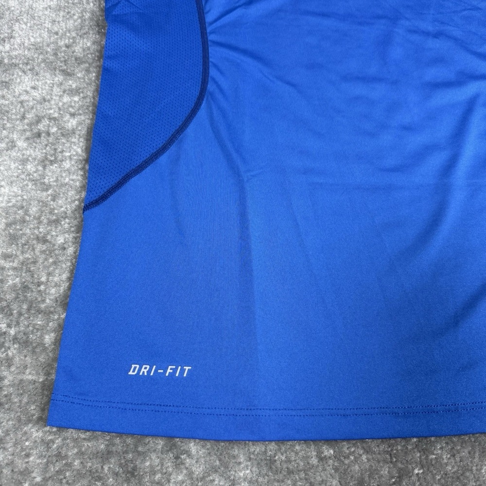 Nike Pro Combat Shirt‎ Men's Large Blue Fitted Short Sleeve - Picture 9 of 10